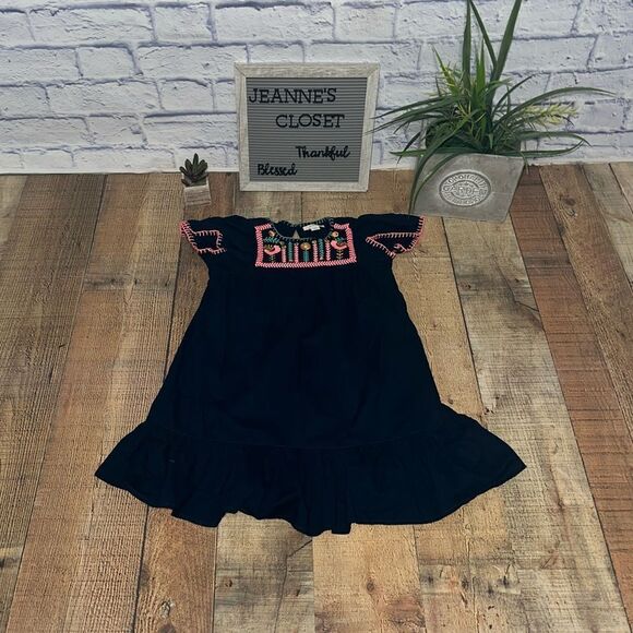 Crewcuts Dress Blue Stitched Trim Size 5 - Picture 1 of 8